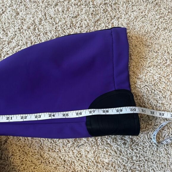 GOLDBERGH WOMEN'S HIGH END SALOPETTE SKI PANTS BIB PURPLE BLACK US 12 - Picture 5 of 9